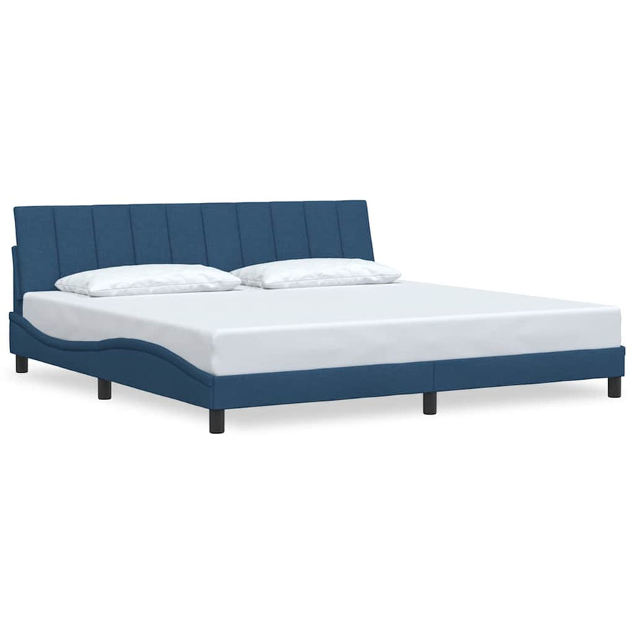 Bedframe zonder matras "Hanko" stof blauw 200x200 cm