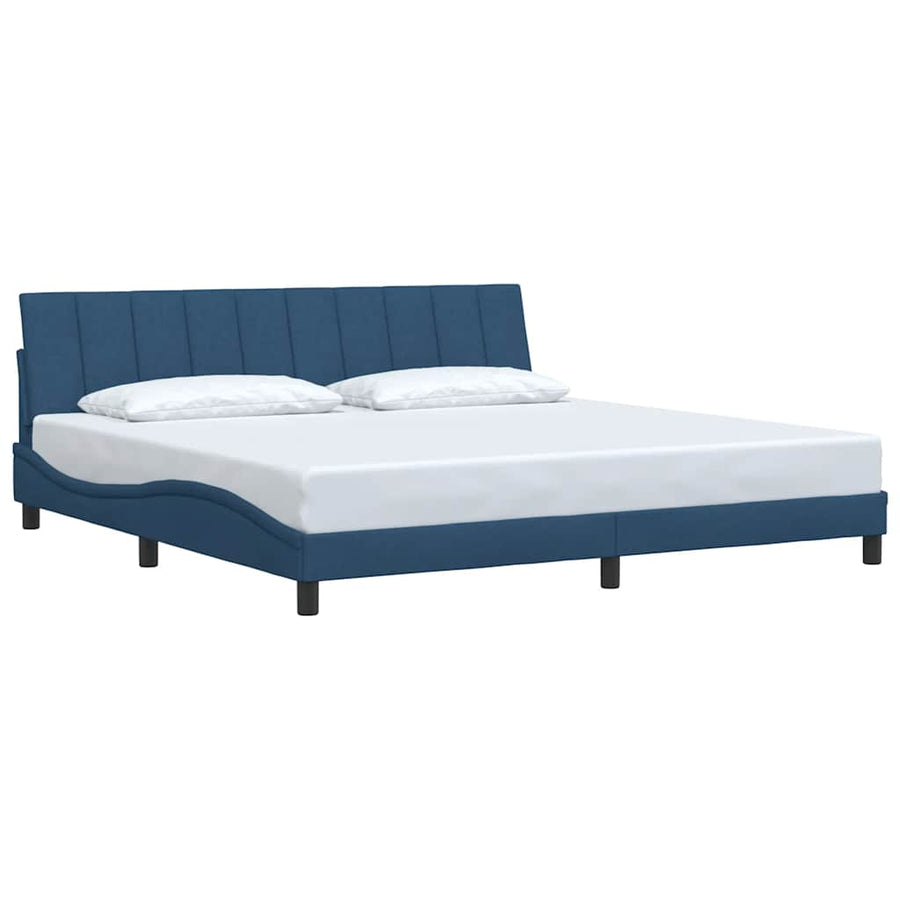 Bedframe zonder matras "Hanko" stof blauw 200x200 cm