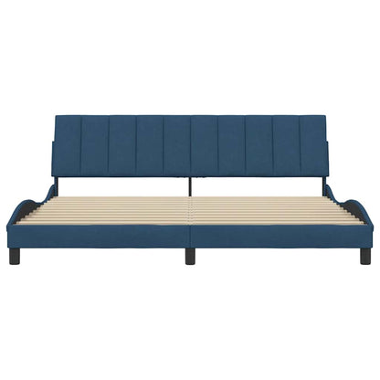 Bedframe zonder matras "Hanko" stof blauw 200x200 cm