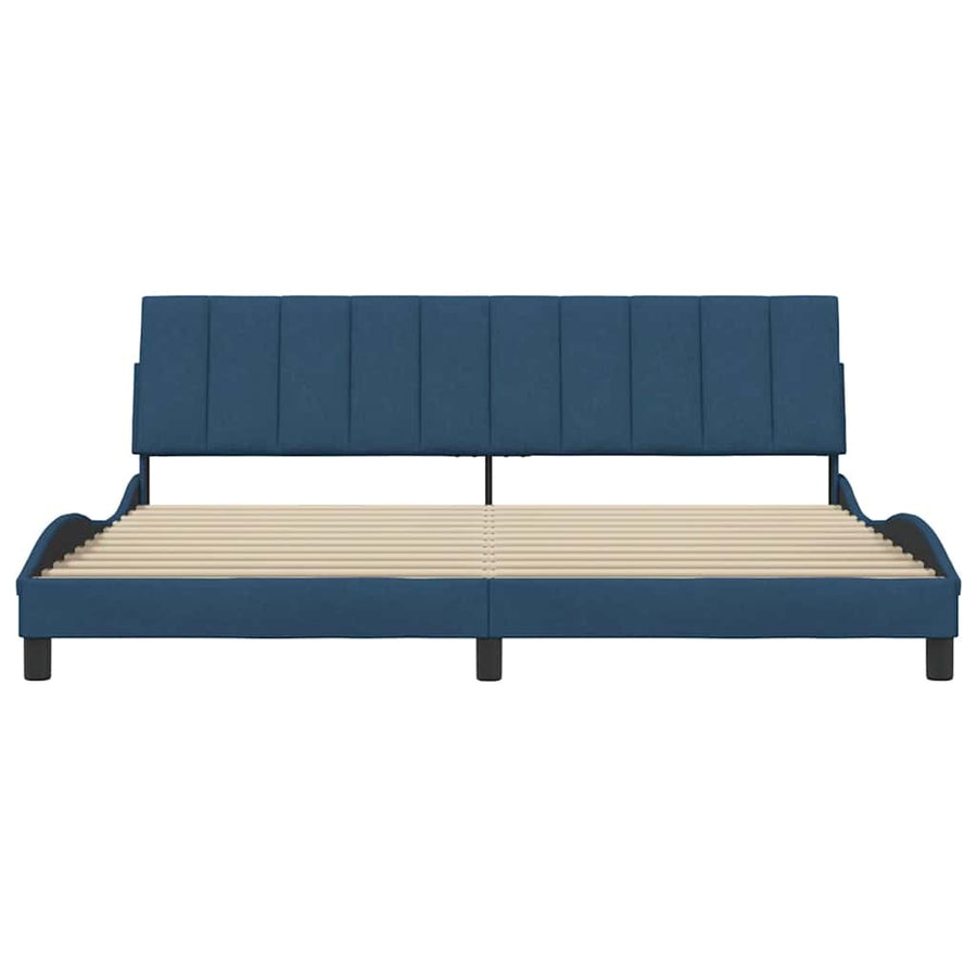 Bedframe zonder matras "Hanko" stof blauw 200x200 cm