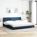 Bedframe stof blauw 200x200 cm