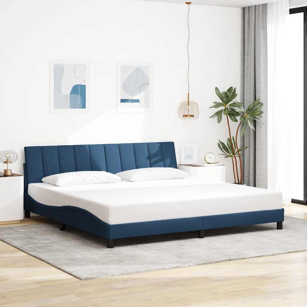 Bedframe zonder matras "Hanko" stof blauw 200x200 cm