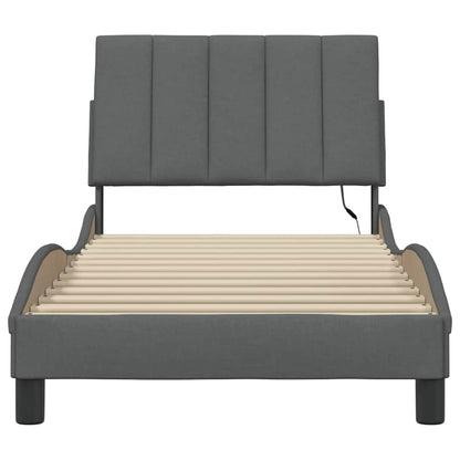 Bedframe zonder matras 80x200 cm stof donkergrijs