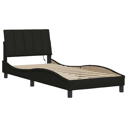 Bedframe zonder matras 80x200 cm stof zwart