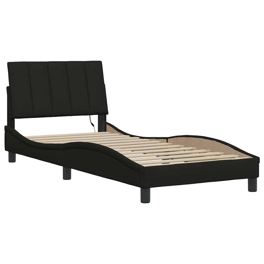 Bedframe zonder matras 80x200 cm stof zwart