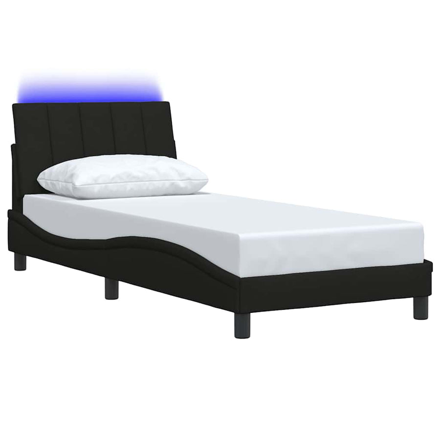 Bedframe zonder matras 80x200 cm stof zwart