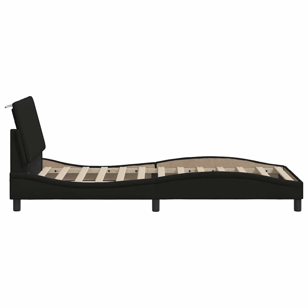 Bedframe zonder matras 80x200 cm stof zwart