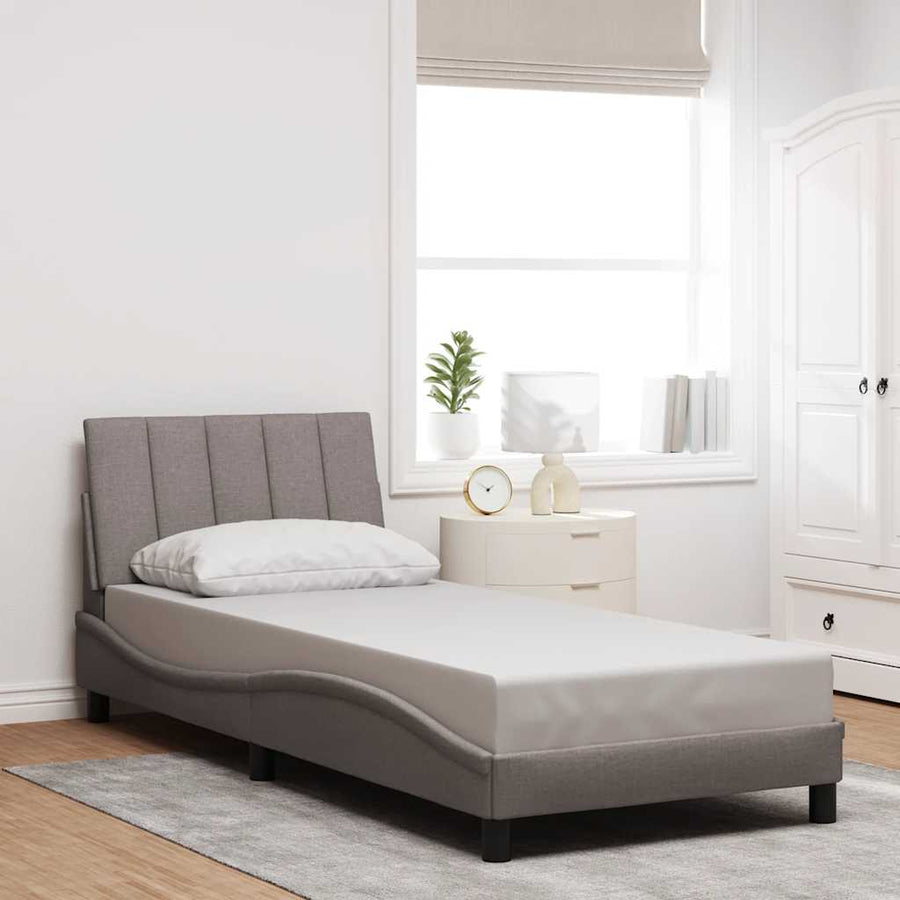 Bedframe zonder matras 80x200 cm stof taupe