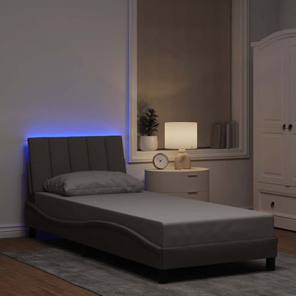 Bedframe zonder matras 80x200 cm stof taupe