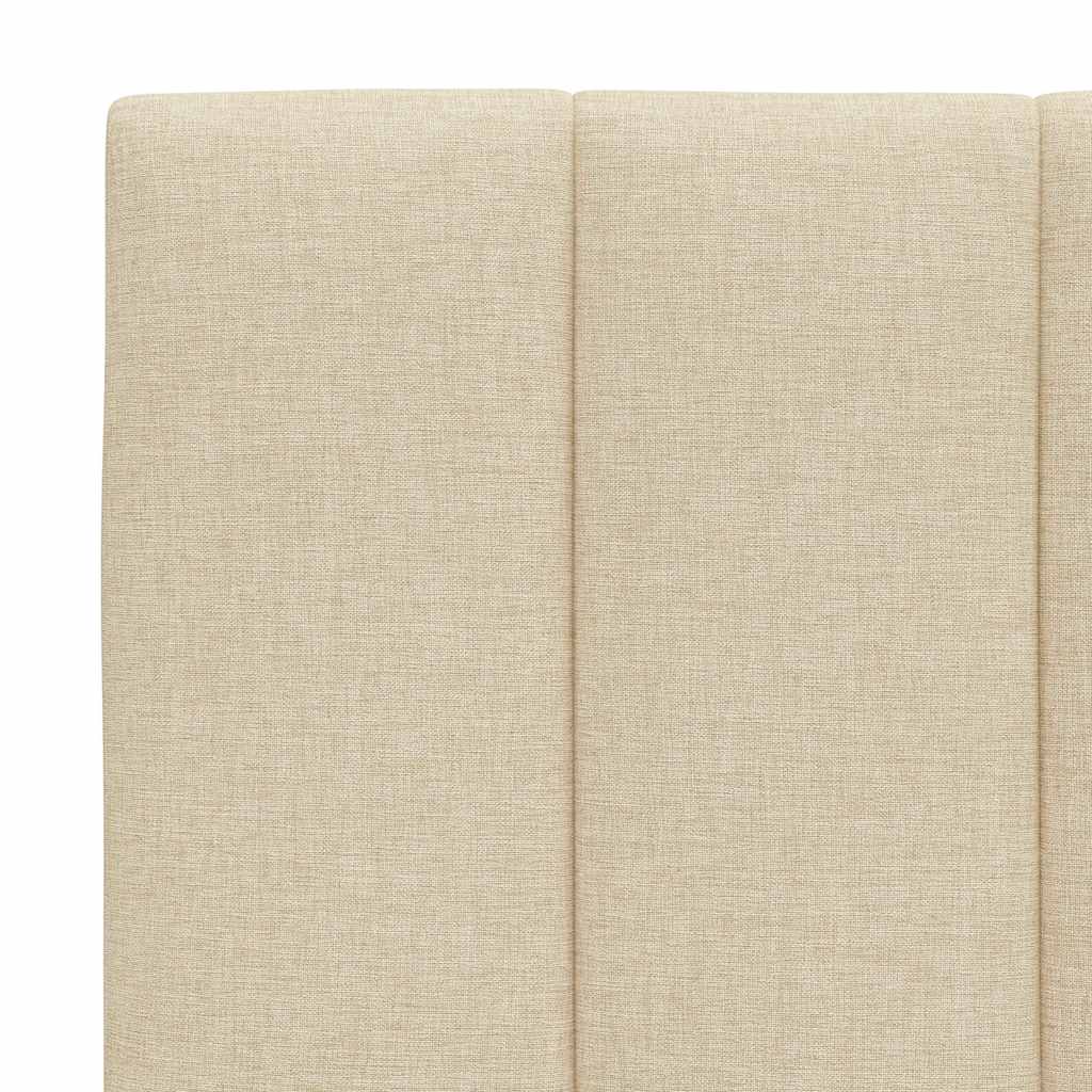 Bedframe zonder matras 80x200 cm stof crèmekleurig