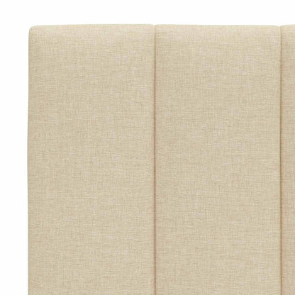 Bedframe zonder matras 80x200 cm stof crèmekleurig