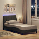 Bed frame without mattress "Hanko" 90x200 cm fabric dark grey