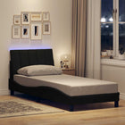 Bed frame without mattress "Hanko" 90x200 cm black fabric