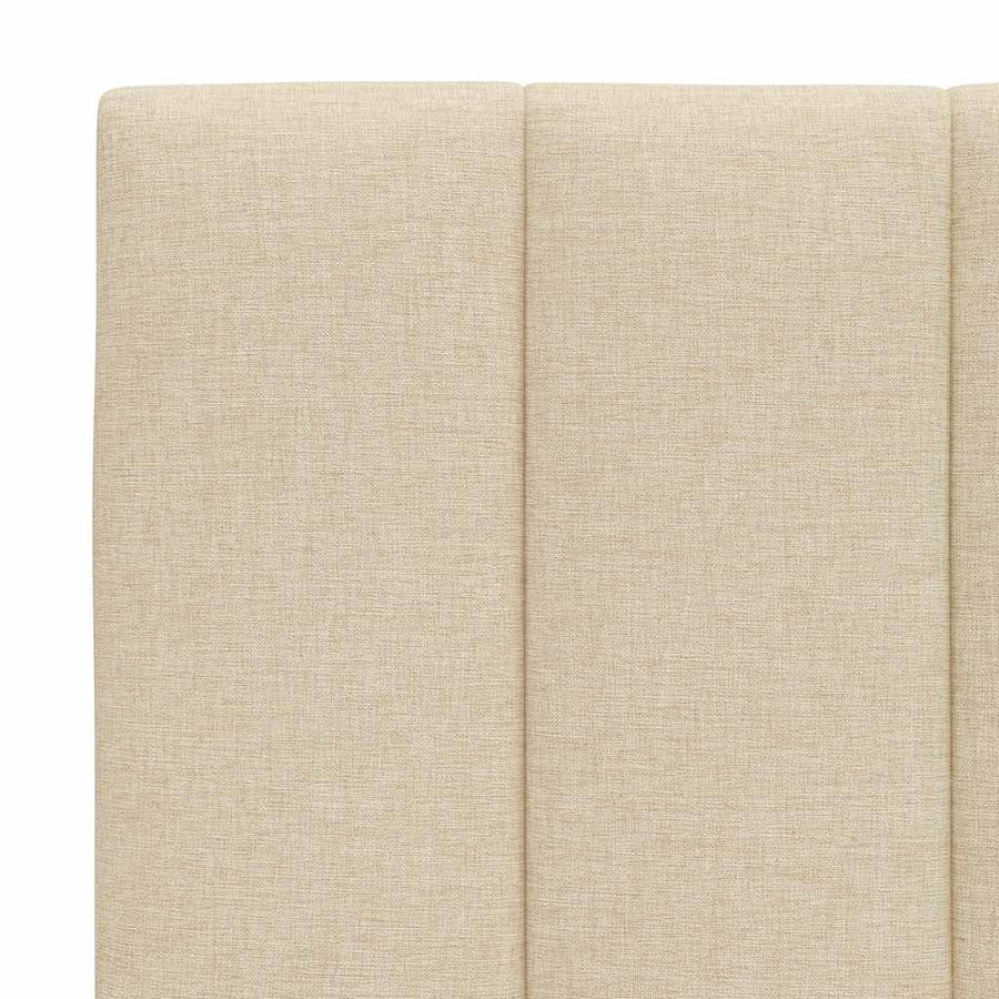 Bedframe zonder matras 90x200 cm stof crèmekleurig