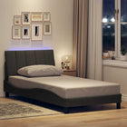 Bed frame without mattress "Hanko" 100x200 cm fabric dark grey