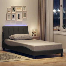Bedframe zonder matras 100x200 cm stof donkergrijs