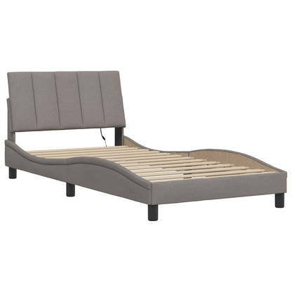Bedframe zonder matras "Hanko" 100x200 cm stof taupe