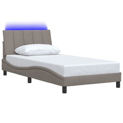 Bedframe zonder matras "Hanko" 100x200 cm stof taupe