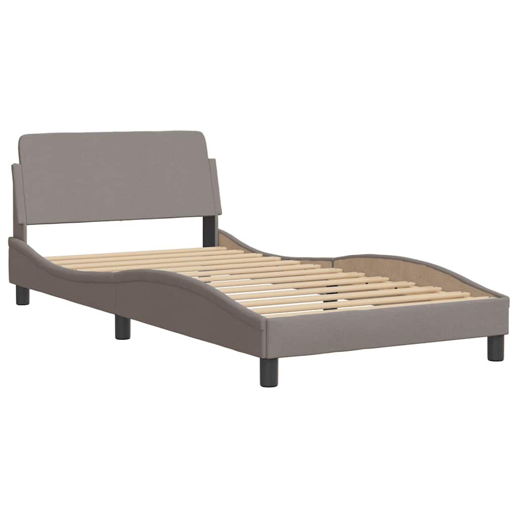 Bedframe zonder matras "Hanko" 100x200 cm stof taupe