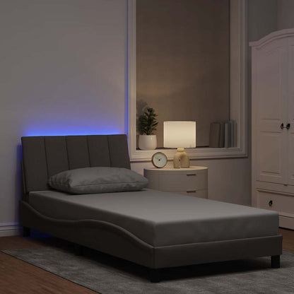 Bedframe zonder matras "Hanko" 100x200 cm stof taupe