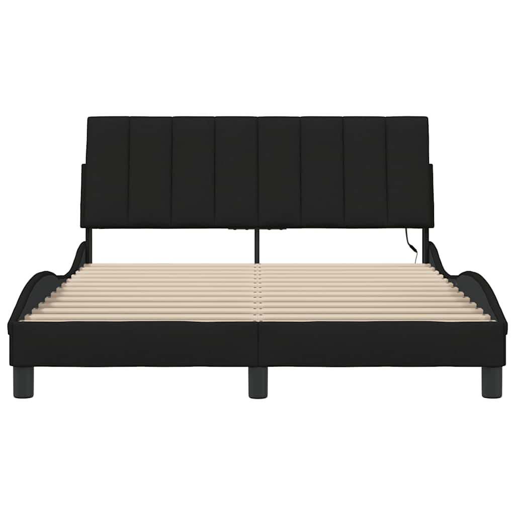Bedframe zonder matras 120x200 cm stof zwart