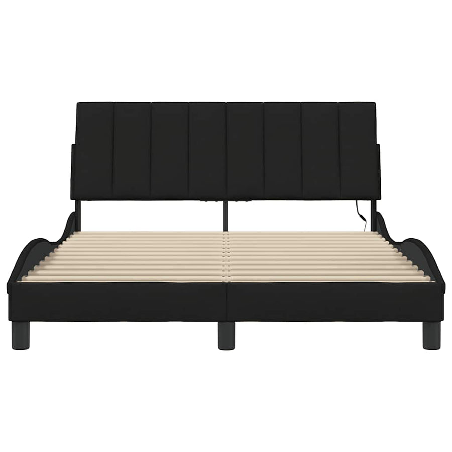 Bedframe zonder matras 120x200 cm stof zwart