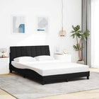 Bed frame without mattress "Hanko" 120x200 cm fabric black