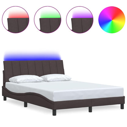 Bedframe zonder matras 120x200 cm stof donkerbruin