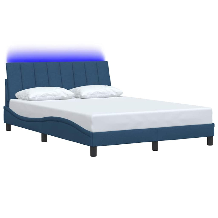 Bedframe zonder matras "Hanko" 120x200 cm stof blauw