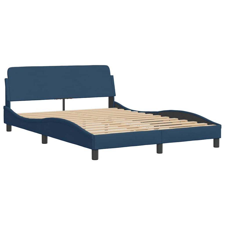 Bedframe zonder matras "Hanko" 120x200 cm stof blauw