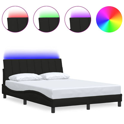 Bedframe zonder matras stof zwart 140x190 cm