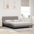 Bedframe zonder matras "Hanko" stof taupe 160x200 cm