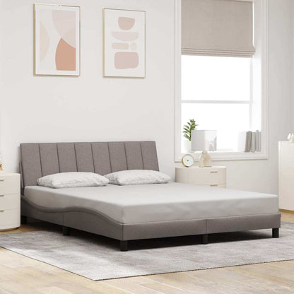 Bedframe Zonder Matras Stof 160 x 200 cm Taupe