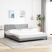 Bedframe stof lichtgrijs 180x200 cm