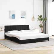 Bedframe stof zwart 180x200 cm