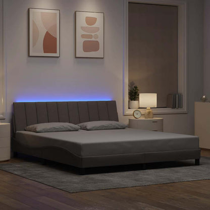 Bedframe Zonder Matras Stof 180 x 200 cm Taupe