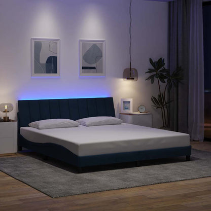 Bedframe zonder matras stof blauw 180x200 cm