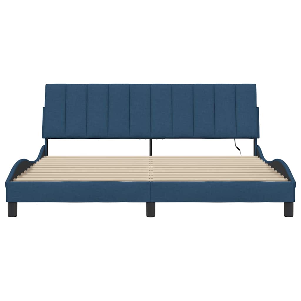 Bedframe zonder matras stof blauw 180x200 cm