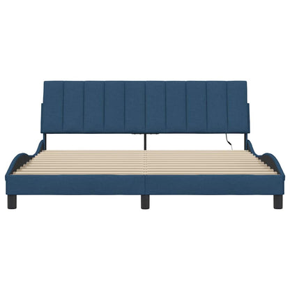 Bedframe zonder matras stof blauw 180x200 cm