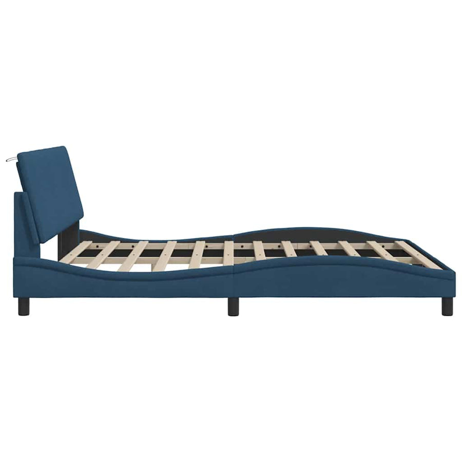 Bedframe zonder matras stof blauw 180x200 cm