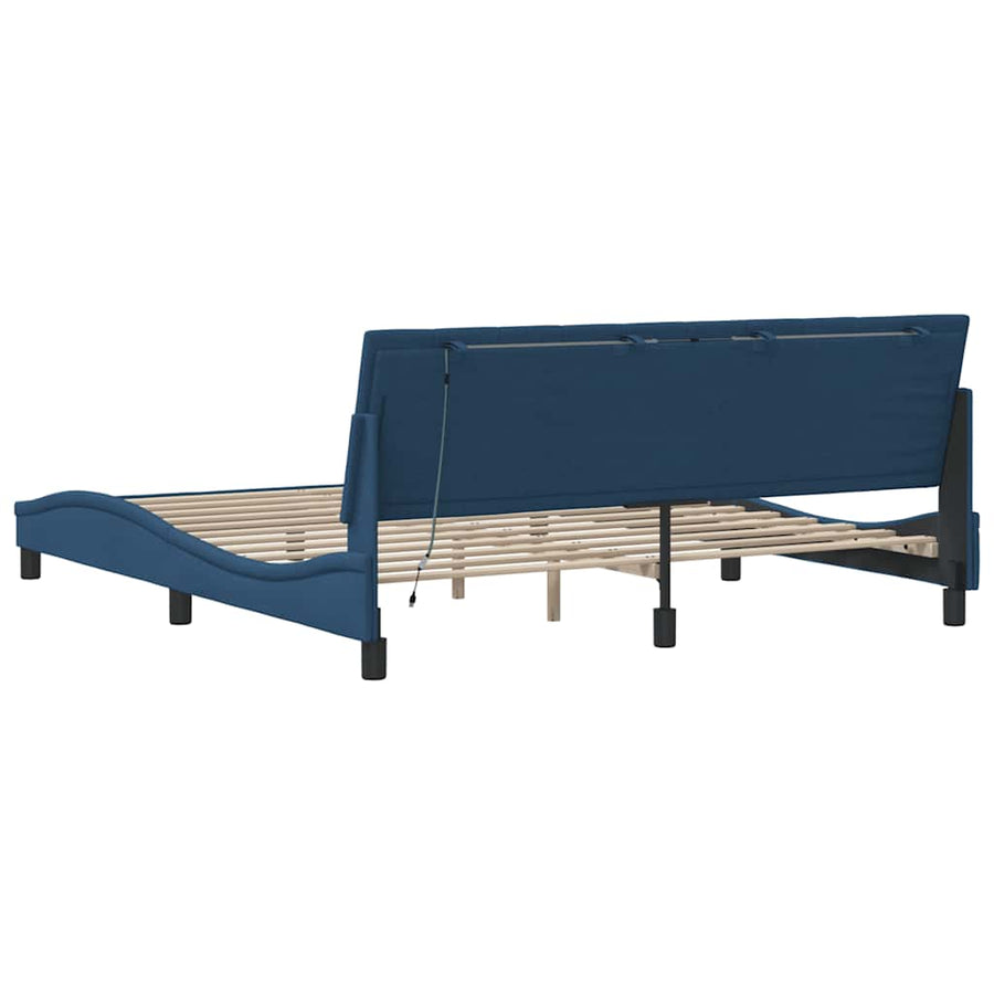 Bedframe zonder matras stof blauw 180x200 cm