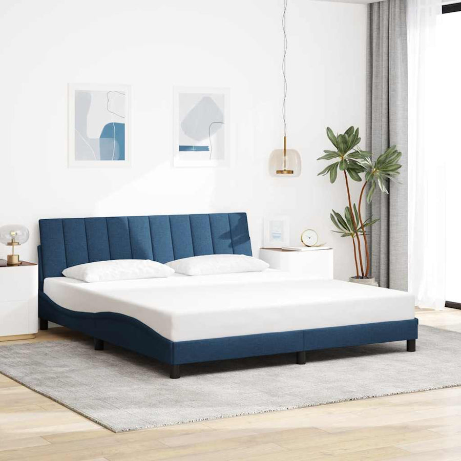 Bedframe zonder matras stof blauw 180x200 cm