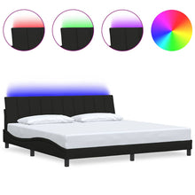 Bedframe zonder matras "Hanko" stof zwart 200x200 cm