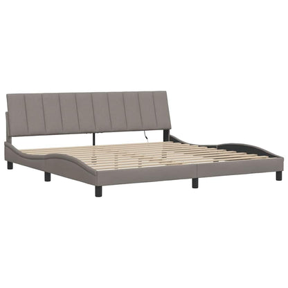 Bedframe zonder matras "Hanko" stof taupe 200x200 cm