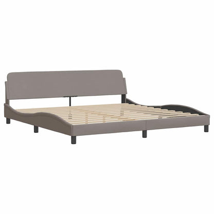 Bedframe zonder matras "Hanko" stof taupe 200x200 cm