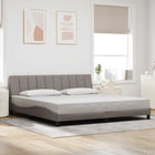 Bedframe stof taupe 200x200 cm