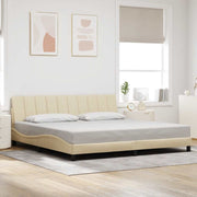 Bedframe Hanko stof crèmekleurig 200x200 cm