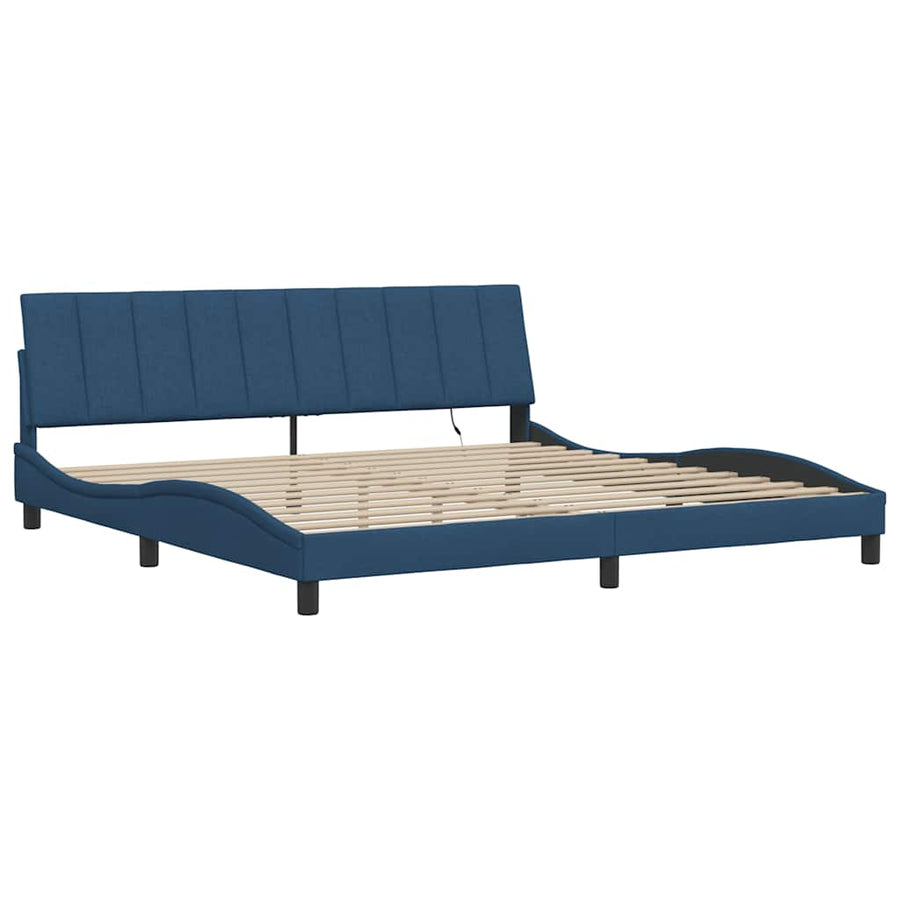 Bedframe zonder matras "Hanko" stof blauw 200x200 cm