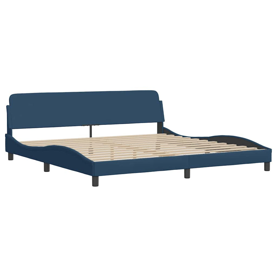 Bedframe zonder matras "Hanko" stof blauw 200x200 cm