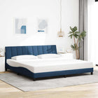 Bedframe blauw 200x200 cm stof
